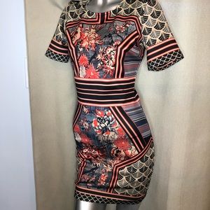 Jealous tomato Asian print mini dress